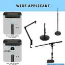Multi Microphone Holder, Up to 8 Mics, Ideal Mics Holder for Stage Organization and Display, with 3/8"-16 Threaded Adapter, Aluminum, Black