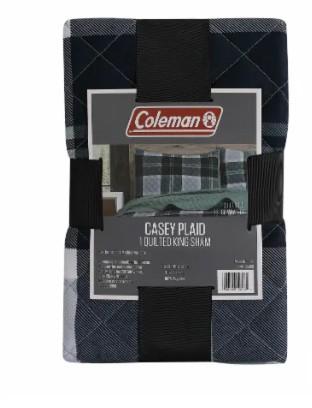 Coleman Casey Plaid 1Quilted King Sham 20 x 36in