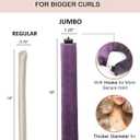 YOSHUYUKI Grande Heatless Curls Overnight Rods No Heat Hair Curlers to Sleep Jumbo Foam Large Hair Rollers for Long Short Hair Heatless Curling Rod Set with Satin Wrap for Sleeping Violet