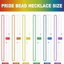 50PCS Pride Stuff, Gay Pride Beads Accessories, 6 Kinds of Metallic Rainbow Beads Necklace Bulk, LGBTQ Pride Necklace for Women Men, Costumes Decor for Pride Month Parade Throws Party Favors