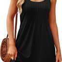 WEESO Summer Boho Dresses for Women Adjustable Spaghetti Strap Fashion Beach Vacation Casual Sundresses with Pockets (Black, M)
