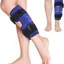 NEWGO Shin Splint Ice Pack for Injuries, Calf Ice Pack Wrap for Shin Splint, Calf Strain, Post-Run, Tight Muscles, Leg Ice Wrap Gel Cold Pack for for Running Injuries - with Soft Plush Backing