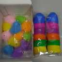 12 Pcs Easter LED Light-Up Puffer Chick Toys with Colorful Eggs | Reusable Sensory Fidget Stress Relief Toys for Kids Adults | Easter Basket Stuffers Fillers, Party Favors, Classroom Prizes