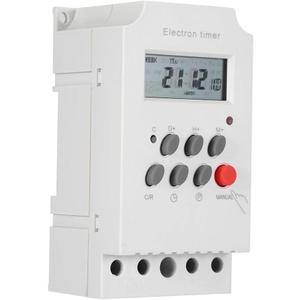 30A Digital Timer Switch Programmable Electronic Time Control 7 Day Heavy Duty Digital Programmable Timer(AC 220V)
