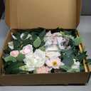 Faux Flower Swag Set of 2 for Wedding Welcome Signs Floral Swag Wedding Reception Ceremony Signs Decor (A-Pink)