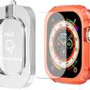 BOTOMALL Screen Protector Compatible with Apple Watch Ultra 3/2/1 49mm Bumper Case,Rugged Military Grade Flexible TPU Face Cover with Tempered Glass Film for iWatch Men Womens