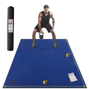 CAMBIVO Large Exercise Mat for Home Workout, 8'x6'/7'x5'/6'x4' (7 mm) Extra Thick Exercise Mat for Home Gym, Shoe-Friendly, Non-Slip Gym Mat for Jump Rope, Weights, Cardio, Fitness