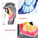 Women 100% Silk Belly Dance Silk Veils Tie-Dye Silk Veil Hand Scarves Dancing Accessories 98"X45"