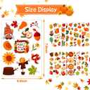 2 x Fall Stickers - 40 Sheets Maple Leaf & Autumn Stickers for Kids, Thanksgiving Party Supplies