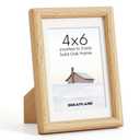 Dreamland 24x36 Matted to 20x30 Picture Frame Natural Wood Picture Frames Solid Teak Wood Picture Frame Handcrafted Rounded Corner with HD Tempered Glass Tabletop or Wall Mount Display, 1 Pack