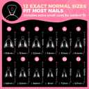 UNA GELLA Almond Shape Nail Tips Short: 504pcs Half Cover Almond Gel Nails Tips Matte Clear Fake Nails Self-handle for Nail Extension DIY Nail Salon for Her, 12Sizes