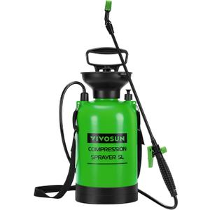 VIVOSUN 1.35-Gallon Pump Sprayer, Pressurized Lawn & Garden Sprayer with Adjustable Shoulder Strap, for Plants Spraying, Garden Watering and Household Cleaning (Green)