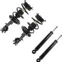 TRQ Front and Rear Complete Strut Assembly & Shock Absorber Kit Complete Strut & Coil Spring Assembly Compatible with 2009-2014 Nissan Murano