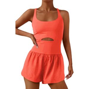 ReachMe Womens Running Onesie Workout Rompers Athletic Romper One Piece Outfits Exercise Jumpsuits Gym Yoga Clothes X-Small