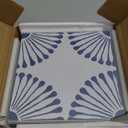 INNO STICKERS 16-Sheet Peel and Stick Floor and Wall Tile, 9" x 9" Blue Stone Composite Self Adhesive Vinyl Flooring, Patterned Flower Groutable Backsplash Tile for Kitchen Bathroom Shower