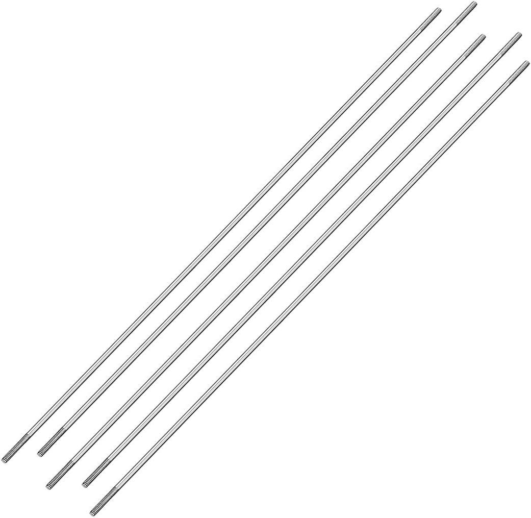 uxcell M2x200mm Pushrod Connector Stainless Steel Rod Linkage,for RC Boat,Car,Airplane,Helicopter,5pcs