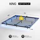 Liians King Size Floating Bed Frame with Smart LED Lights and USB Charging Station, Modern Sturdy Metal Platform, Noise Free, No Box Spring Needed Easy Assembly