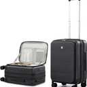 Hanke Hardside Expandable Carry On Luggage, 20 Inch Top Opening Trunk Luggages with Spinner Wheels, All-PC Hard Shell Carry-On Suitcase, Lightweight & TSA Airline Approved (Jet Black, 46L)