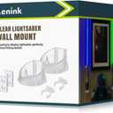 Lenink Pack of 2 Clear Lightsaber Wall Mount, Lightsaber Holder Rack Compatible with Galaxys Edge Lightsabers, Darth Revan Lightsaber, Darth Vader Sabers and Most Lightsaber