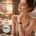 Ladies Smart Bracelet for Women Fitness Tracker Heart Rate Sleep Monitor Sports Modes Remote Camera Waterproof Ultra-Thin Luxury Womens Gold Smart Bracelet for Android iOS Phones