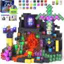 Magnetic Blocks - Build Mine Magnet World, STEM Magnetic Building Blocks for Kids Ages 4-12, Building Toys Games for Boys Girls Ages 3+, Birthday Toys Gifts for Kids Toddlers