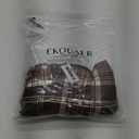 Ekouaer Women's 3 Piece Pajama Set Short Sleeve Sleepwear Pj Set Top and Shorts Pants Pjs with Pockets (Large, Brown Plaid)