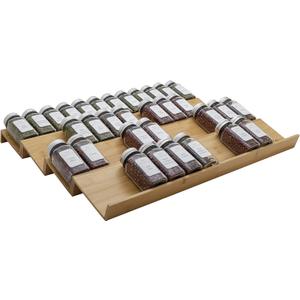 Bamboo Spice Rack Drawer Organizer - 8 Pieces Set- 11" Wide Per Piece - Combine Pieces Into 22" Wide Rack (11" or 22")