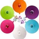 IPHOX Creative Mug Cover [Set of 6] Anti-dust, Airtight Seal, Food Grade Silicone Hot Cup Lids