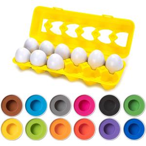 Driddle Color Matching Egg Toy  Color Recognition Learning Toy for Toddlers  Pretend Play  Preschool Game  Montessori Education  Easter Eggs