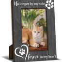 Cat Memorial Photo Frames Dog and Cat Loss Remembrance Gift Sympathy Keepsake for Pet Lovers Condolence Present for Pet Owner No Longer by my Side Forever in my Heart Picture Frames 4x6 Photo - YY004