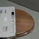 Elongated Toilet Seat Molded Wood Toilet Seat with Zinc Alloy Hinges, Easy to Install also Easy to Clean, Anti-pinch Wooden Toilet Seat by Angol Shiold (Elongated, Natural)