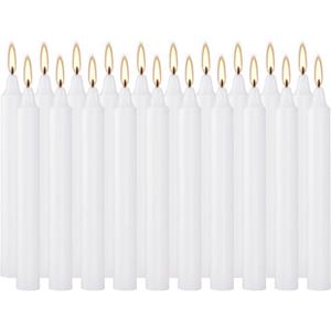 Pliadvbu Set of 20 White Candles Mini Unscented Taper Candles for Christmas,Household, Wedding, Rituals, Prayer, Birthdays, Meditation, Altar,Party and Home Dcor Candlesticks - 4 Inch Tall