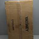 YATINEY Dining Chairs, Kitchen Chairs with Back Support, Upholstered Seat and Metal Legs, for Kitchen, Living Room, Rustic Brown and Black CY02L4BR