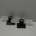 Black Sconces Wall Decor Set of 2, Crystal Bathroom Vanity Light Fixture, Modern Hardwired Wall Sconce Light Over Mirror, LED Sconces Wired for Bedroom Hallway Stairwells