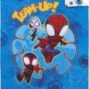 Disney Marvel Spidey and his Amazing Friends Spidey Team Red, White, and Blue 4 Piece Toddler Bed Set - Comforter, Fitted Bottom Sheet, Flat Top Sheet, and Reversible Pillowcase
