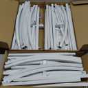 Wokceer White Metal Wedding Arch Stand Set of 3 Sizes 8FT, 7.2FT, 6.6FT for Wedding Ceremony, Baby Shower, Birthday Party, Garden Decoration