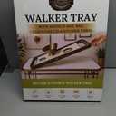Walker Tray for Folding Walker with Cup Holders, Non-Slip Mat & Bag - Adjustable Universal Plastic Food Table for Seniors - Detachable Guardian Accessories - Removable Walker Trays for rolling walker