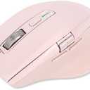 INFINMIND Wireless Bluetooth Side Scroll Mouse with Multi-Device, Ergonomic Computer Mice with Smart Flying Scroll, Quiet Click for Computer, Laptop, iPad, Tablet, MacBook (Pink)