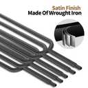 16 Pcs Iron Balusters for Staircase - 44 Inches Wrought Iron Balusters, Balusters for Staircase Interior Satin Black Metal Stair Railing Hollow Deck Spindles - 8 Oval & 8 Straight