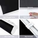 Cordless Light Filtering Roller Window Shades,53" W x 72" H,Black