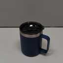 ALOUFEA 12oz Stainless Steel Insulated Coffee Mug with Handle, Double Wall Vacuum Travel Mug, Tumbler Cup with Sliding Lid, Navy