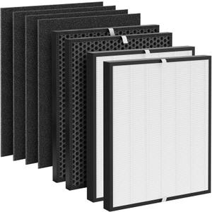 Premium Replacement Filter Compatible with AD3000 Air Puri-fier, Includes 2 High-Performance Filters + 2 Carbon Replacement Filters + 4 Pre-filters