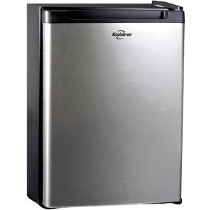 Koolatron 12V / 110V Refrigerator - Mini Fridge for Trucks Cool Storage for Kitchen Bedroom Office Travel Camping Dorms Compact Free Standing Neveras Pequepara Apartment 1.76 cu.ft - Black (Standard, Platinum Silver)