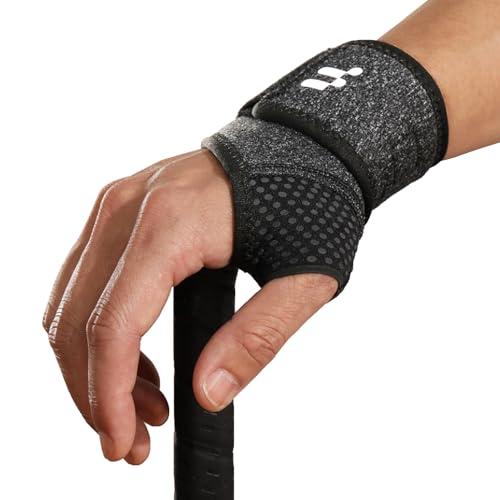 Wrist Brace with Soft Thumb Opening for Mild Carpal Tunnel Tendonitis Arthritis Sprains (Not for Thumb), Compression Hand Brace for Women Men, Wrist Support for Sports Work Type Sleep, FSA Eligible, Black (Right)