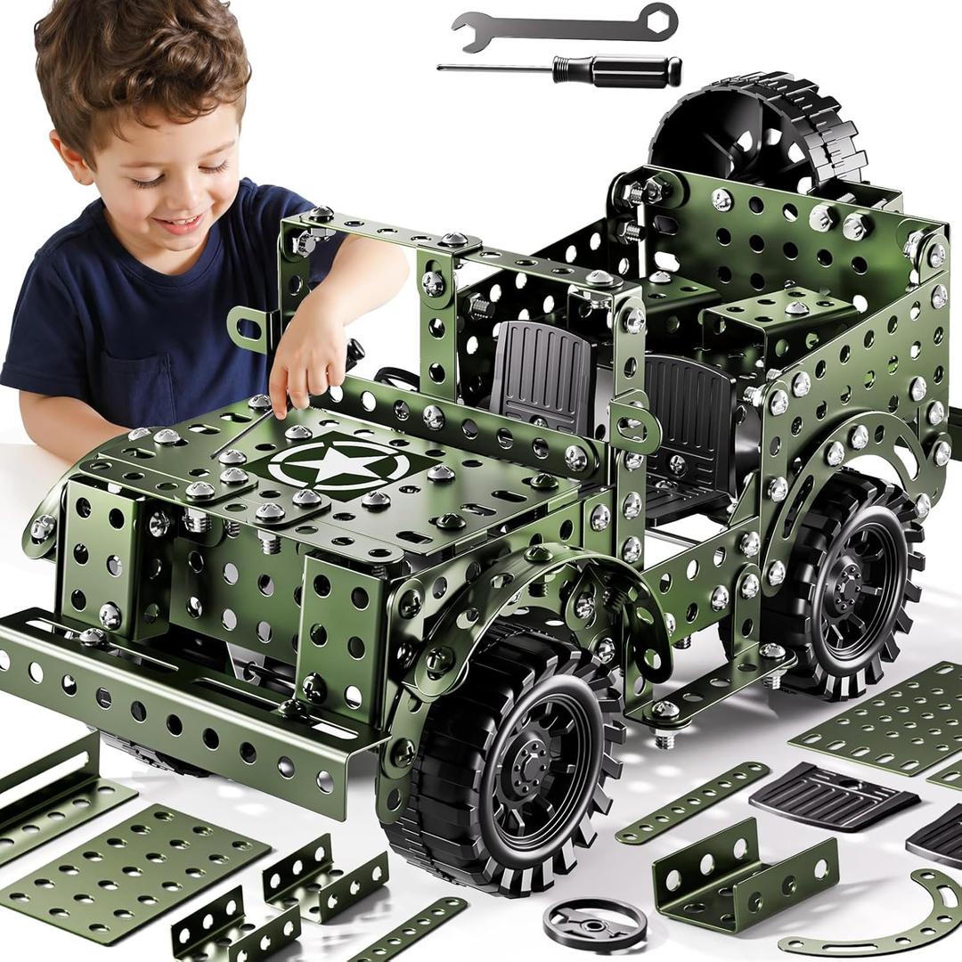 Metal Model Truck Kits - STEM Projects for Kids Ages 8-12, Assembly Educational Building Toys Model Car Toys for Kids Boys Girls 8 9 10 11 12 Years Old