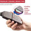 Front Rear Ceramic Brake Pads Compatible for Cadillac, for Chevy Avalanche 1500,Silverado 1500,Suburban 1500,Tahoe,for GMC Sierra 1500,Yukon,Yukon XL 1500