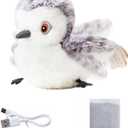 Interactive Flying Bird Cat Toys for Indoor Cats, Flapping Wings, Chirping Sound, Catnip Infused, Black