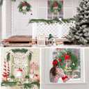 RECUTMS Artificial Pine Garland 5.9FT Pine Cypress Greenery Wreath Vine with Pinecones Faux Bushes Ivy Christma Winter Spring Holiday Fireplace Mantel Table Wall Porch Door Xmas Indoor Outdoor Decor