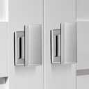 10 Pack Square Cabinet Knobs Brushed Nickel, Single Hole Silver Kitchen Cabinet Knob Cabinet Handles Hardware for Cupboard Closet Bathroom Dresser Drawer Knobs, Solid Zinc Alloy