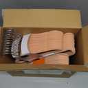 Amazon Basics Kids Velvet, Non-Slip Clothes Hangers for Infant and Toddler, 11.6 in (for baby clothes), Pack of 50, Blush